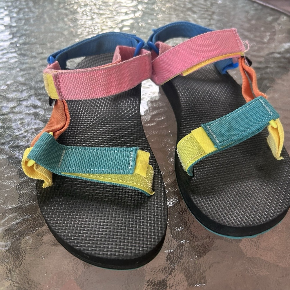 Teva Sandals Woman's Size 6 Original Universal Multi-Color Block #1003987 - Picture 5 of 13